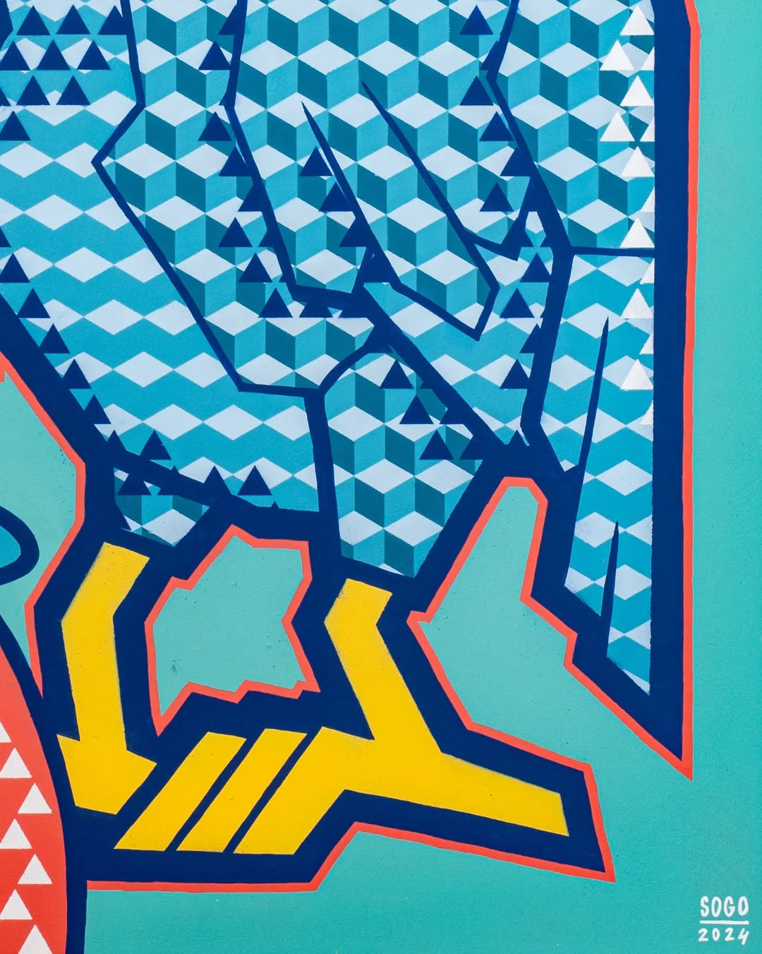 Geometric Bird Art Print – Modern Pop Street Style Canvas Wall Decor