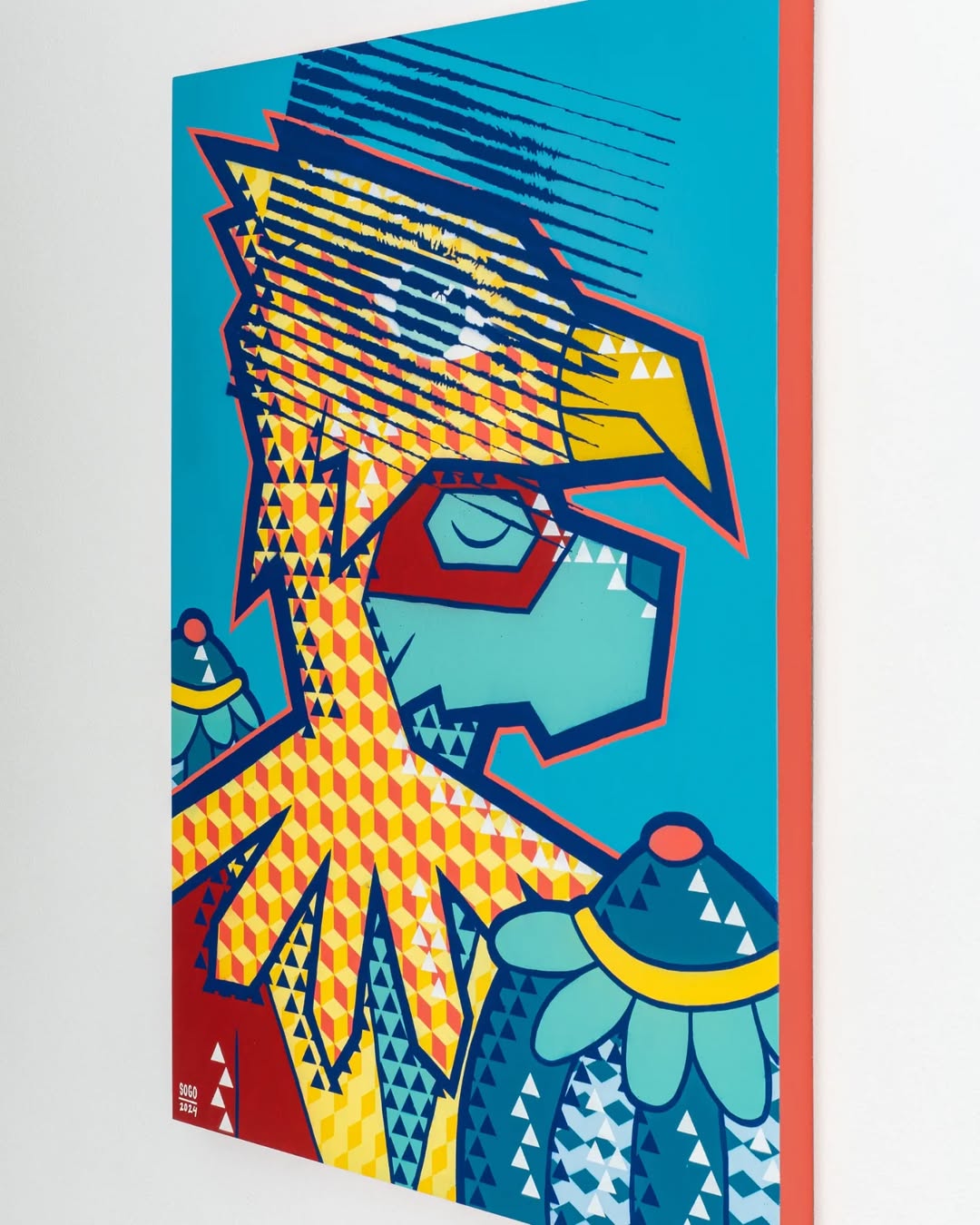 Geometric Eagle Canvas Wall Art – Bold & Modern Abstract Design