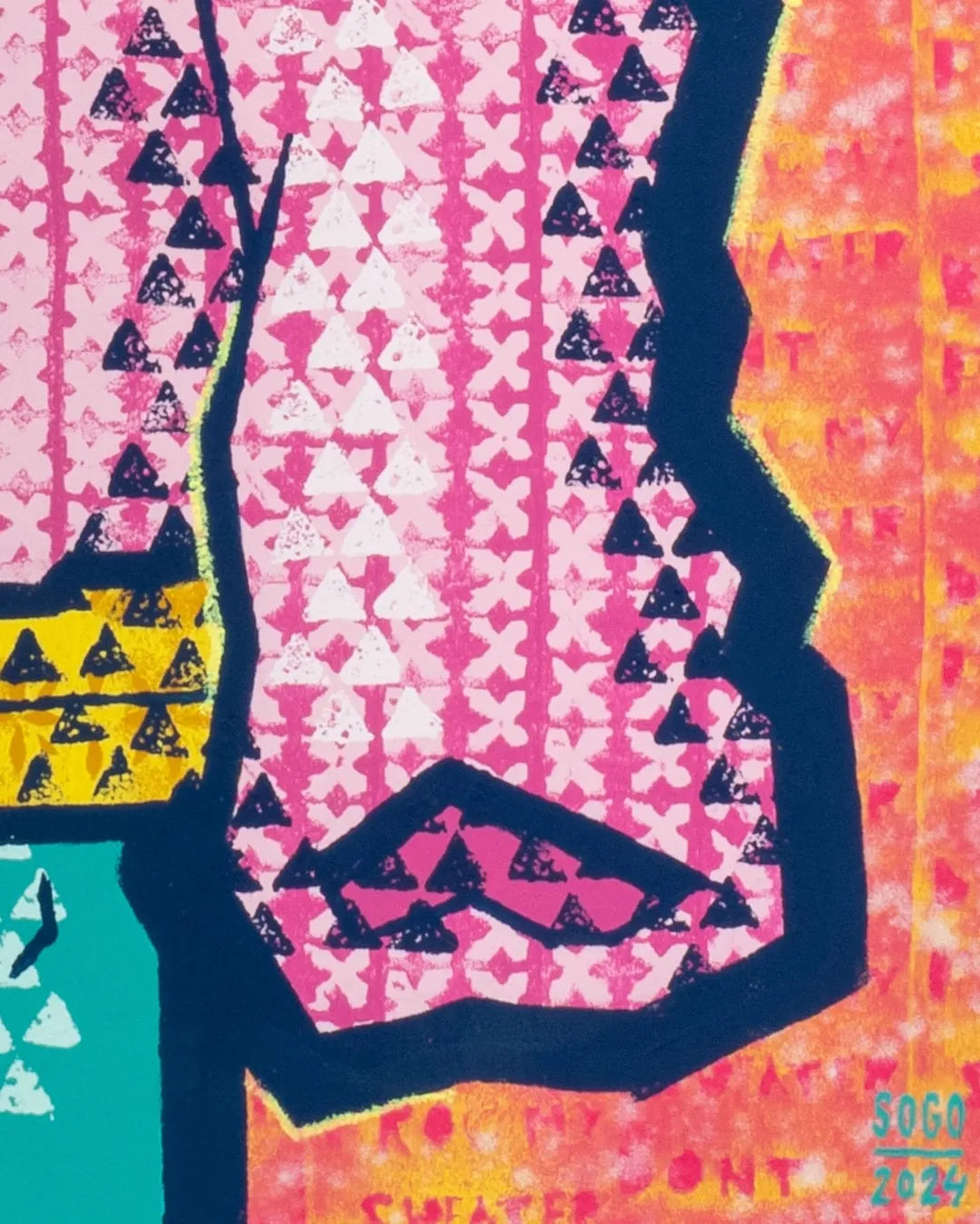 Cool Frog in Sweater Pop Art Canvas – Bold and Playful Abstract Animal Art