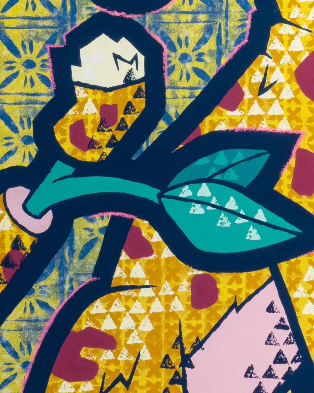 Romantic Leopard with Rose – Bold Pop Art Animal Canvas