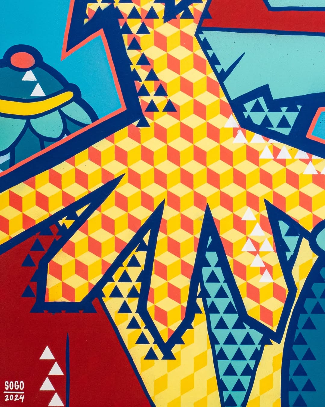 Geometric Eagle Canvas Wall Art – Bold & Modern Abstract Design