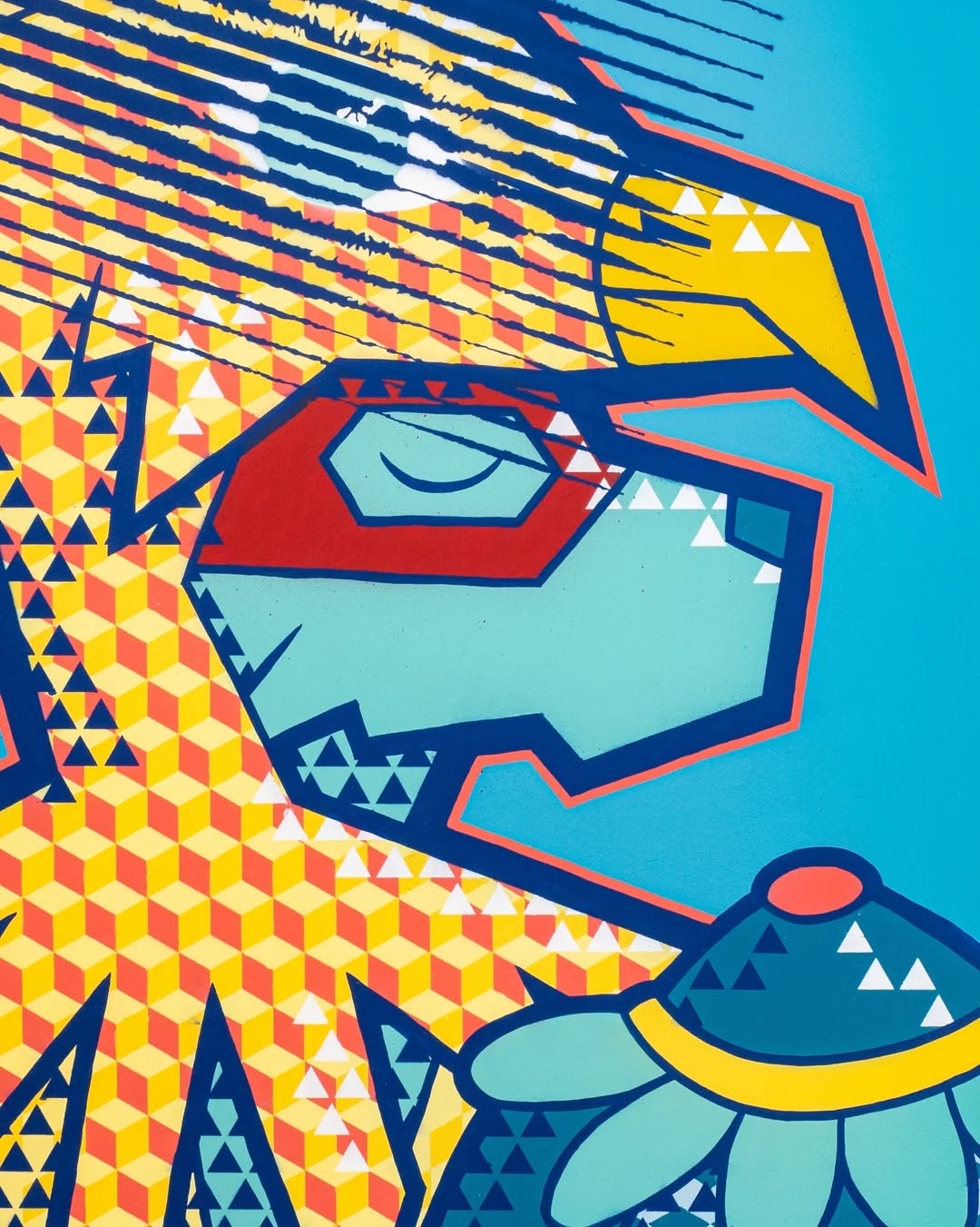 Geometric Eagle Canvas Wall Art – Bold & Modern Abstract Design