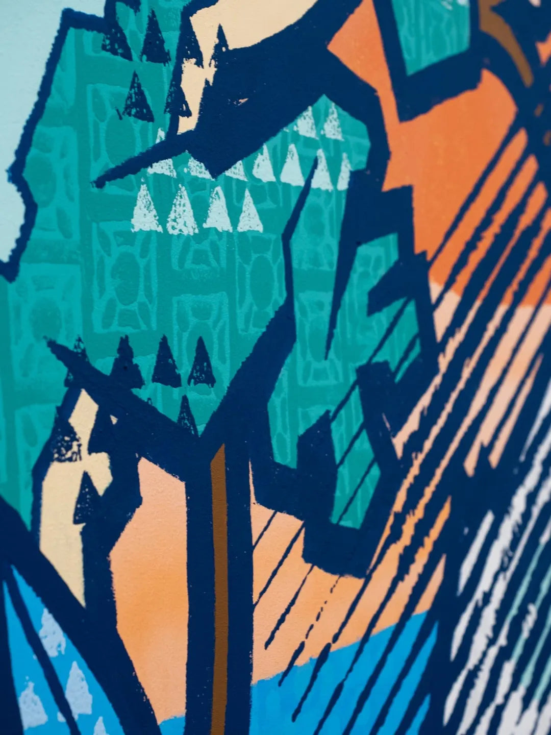 Vibrant Gecko & Crane Abstract Wall Art – Colorful Nature-Inspired Canvas